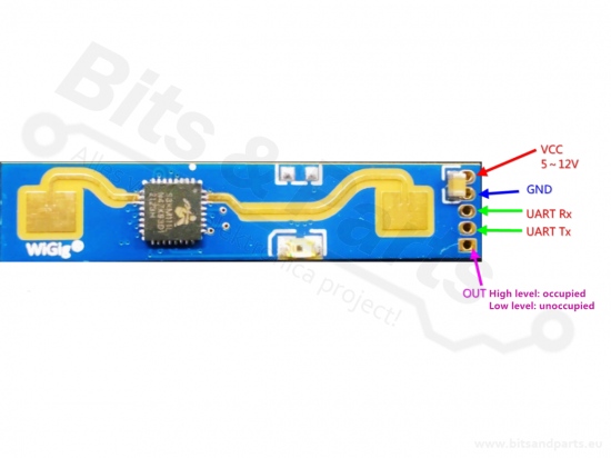 Bewegingssensor/bewegingsmelder mmWave HLK-LD2410B (met BLE bluetooth)